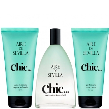 Set Aire de Sevilla Chic 150ml + Crema Hidratante 150ml + Gel de Ducha 150ml