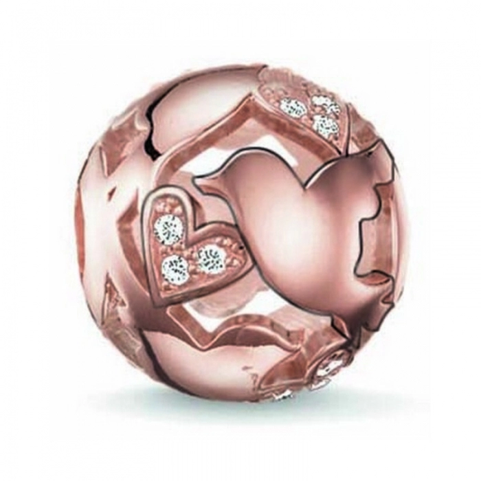 Abalorio Mujer Thomas Sabo K0132-416-14 Oro Rosa (1,1 cm)