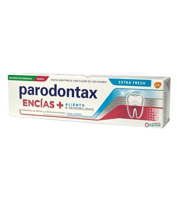 Parodontax encias + aliento & sensibilidad  extra fresh 75 ml