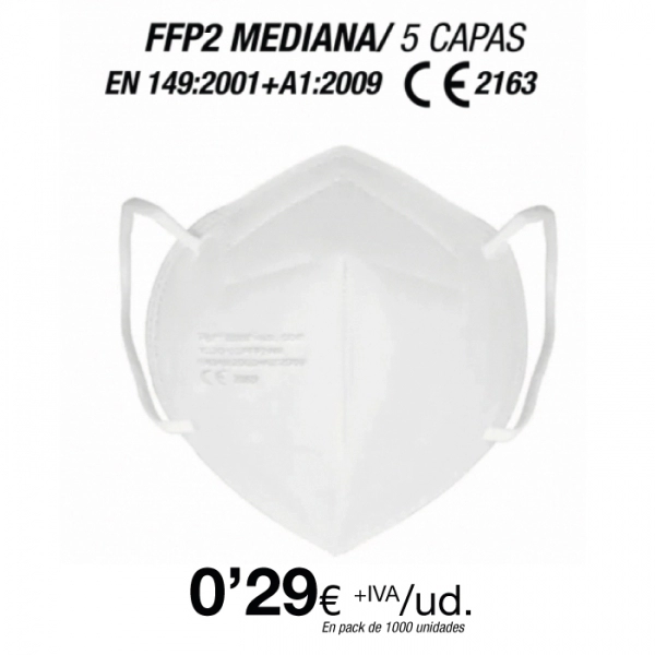 FFP2 Blanca Talla Mediana (Especial para Adolecentes / Adultos con rasgos finos) FFP2 Blanca Talla Mediana (Especial para Adolecentes / Adultos con rasgos finos)