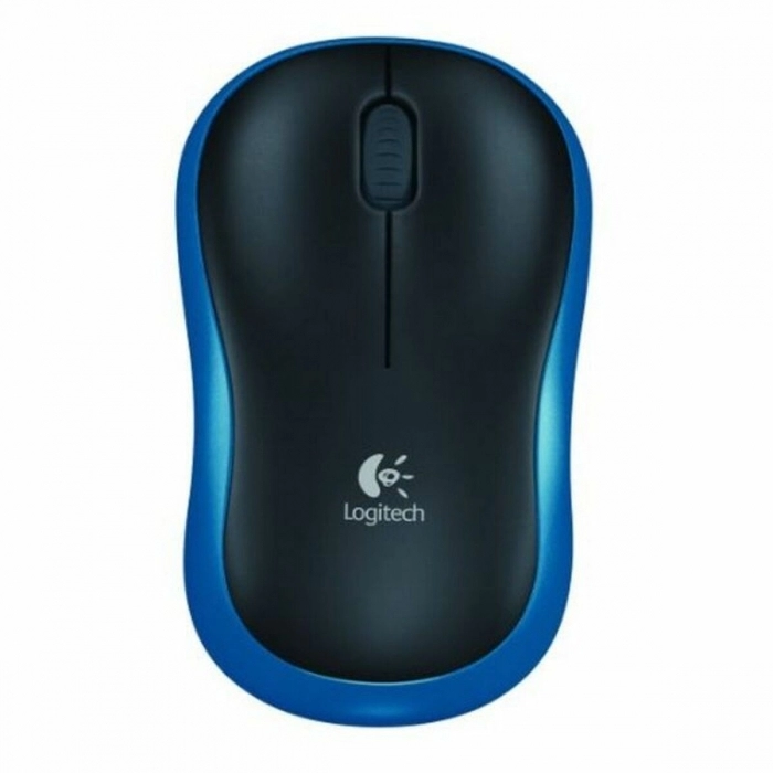 Ratón Óptico Logitech M185 Azul/Negro