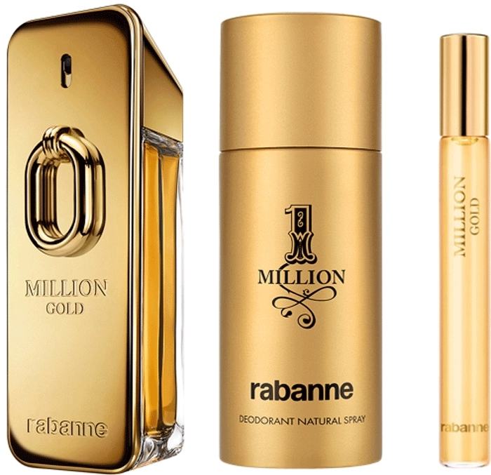 Set Million Gold Intense 100ml + 10ml + Deo Spray 150ml