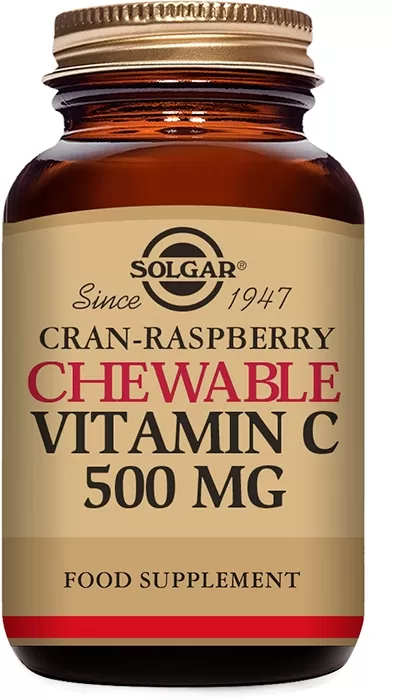 Vitamina C masticable 500 mg Sabor frambuesa