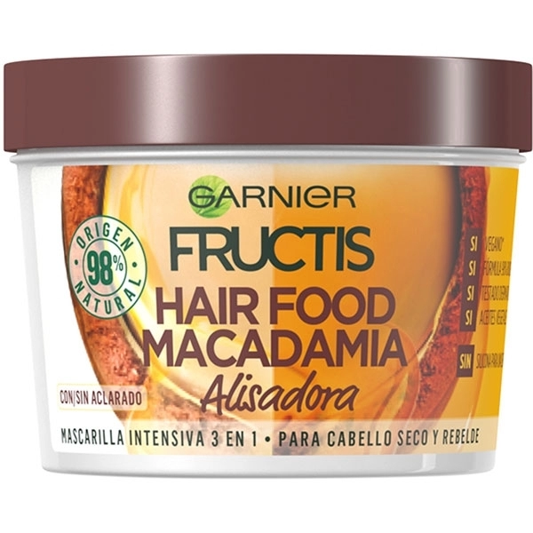 Fructis Hair Food Macadamia Mascarilla Alisadora 3 en 1