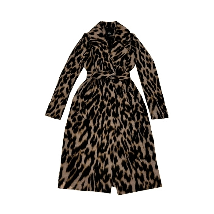 Abrigo Cocktail Brown Print Abrigo Cocktail Brown Print