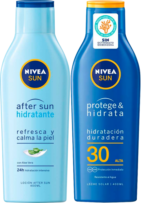 Nivea Sun Protege & Hidrata SPF30 200ml + Aftersun 400ml Nivea Sun Protege & Hidrata SPF30 200ml + Aftersun 400ml