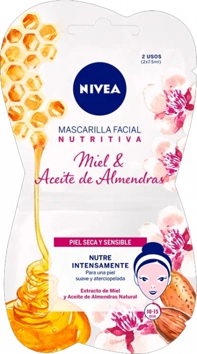 Mascarilla Facial Nutritiva con Miel y Aceite de Almendras