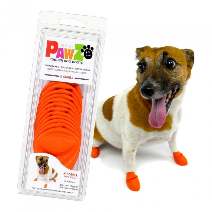 Botas Pawz Perro 12 Unidades Naranja Talla XS