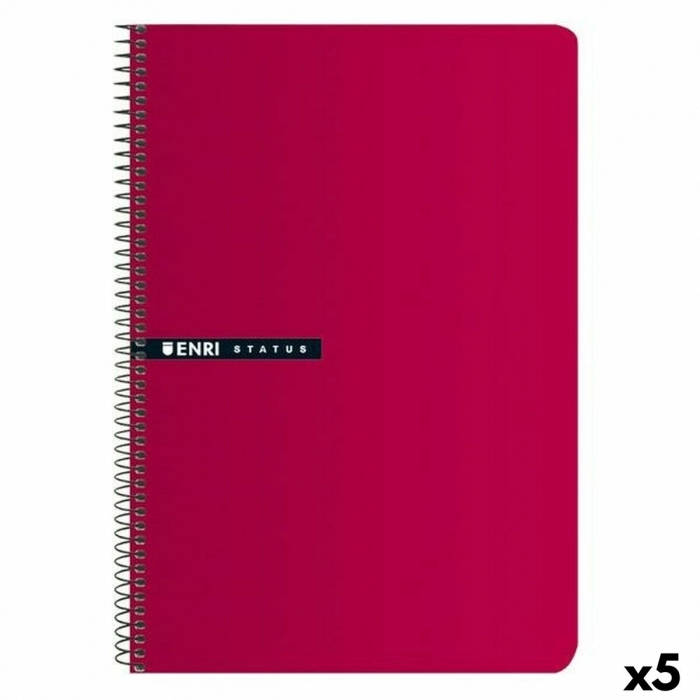 Cuaderno ENRI 70 gr Rojo (5 Unidades)