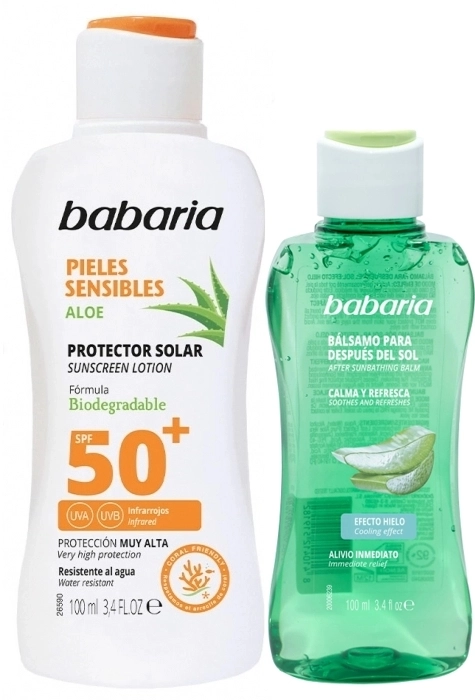 Set Protector Solar Pieles Sensibles SPF50+ 200ml + Bálsamo After Sun 100ml Set Protector Solar Pieles Sensibles SPF50+ 200ml + Bálsamo After Sun 100ml