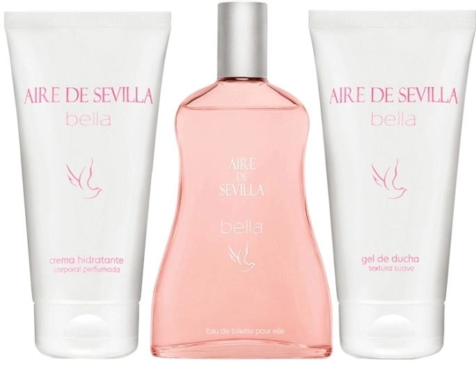 Set Aire de Sevilla Bella 150ml + Gel de ducha 100ml + Crema Hidratante 100m