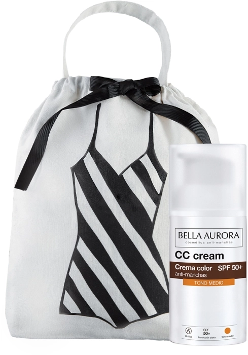 Set CC Cream antimanchas SPF50+ Tono Medio 30ml + Bolsa Bañador Set CC Cream antimanchas SPF50+ Tono Medio 30ml + Bolsa Bañador