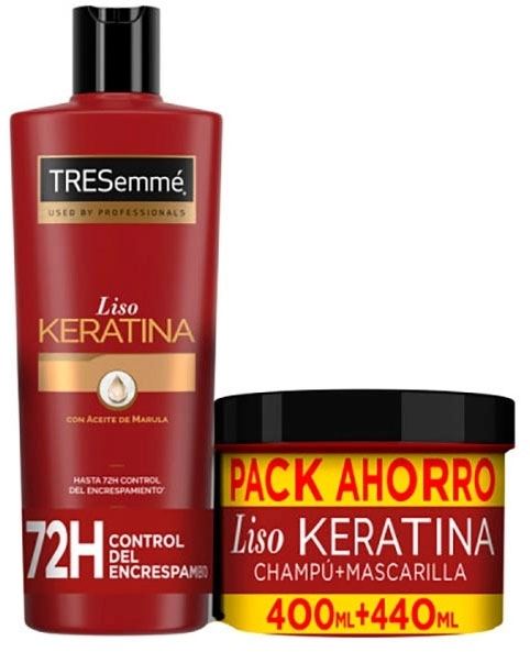 Set Champú Liso Keratina 400ml + Mascarilla Liso Keratina 440ml Set Champú Liso Keratina 400ml + Mascarilla Liso Keratina 440ml