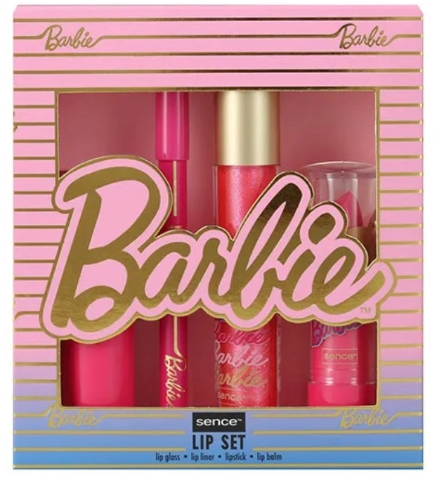Set Barbie Lip Gloss + Lip Liner + Lipstick + Lip Balm Set Barbie Lip Gloss + Lip Liner + Lipstick + Lip Balm