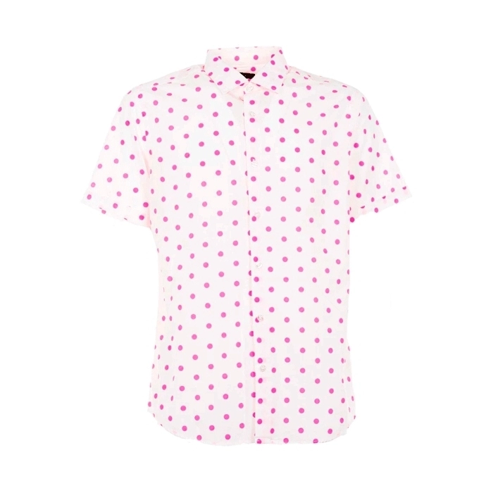 Camisa de Lunares Rosa Flúor