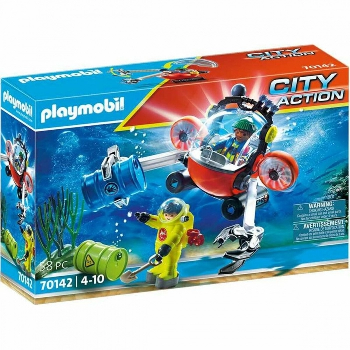 Playset Playmobil City Action Environment Mission Submarino 70142 (58 pcs)