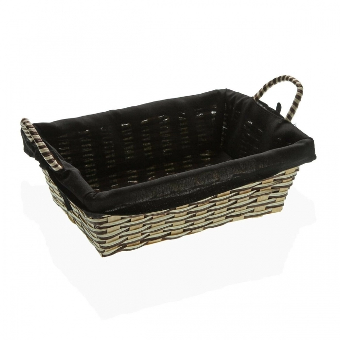 Cesta para el Pan Versa Negro Bambú Algas marinas (19 x 9 x 27 cm)