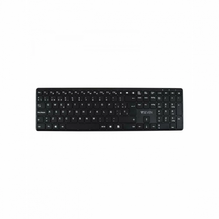 Teclado Bluetooth V7 KW550ESBT Qwerty Español Negro