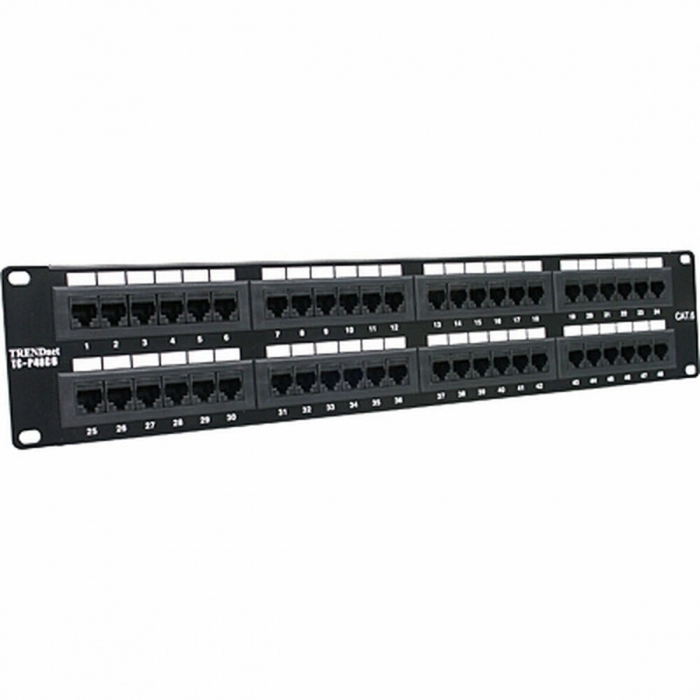 Patch Panel 48 Puertos UTP Categoría 6 Trendnet TC-P48C6