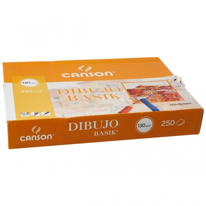 Papel de dibujo Canson Basik 130 g 250 Hojas (210 x 297 mm)