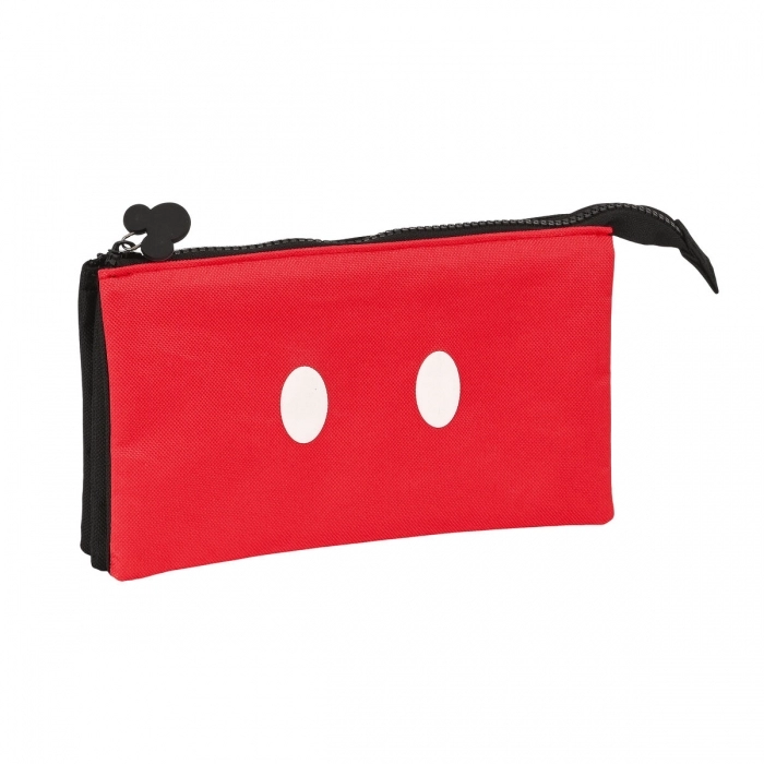 Portatodo Triple Mickey Mouse Clubhouse Mickey mood Rojo Negro (22 x 12 x 3 cm)