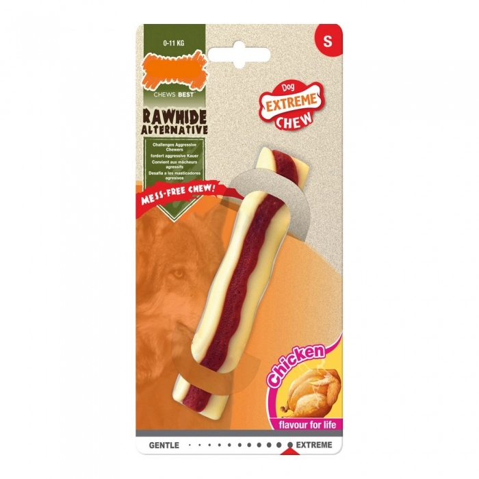 Mordedor de perro Nylabone Extreme Chew Roll	Rawhide Talla S Pollo Nylon