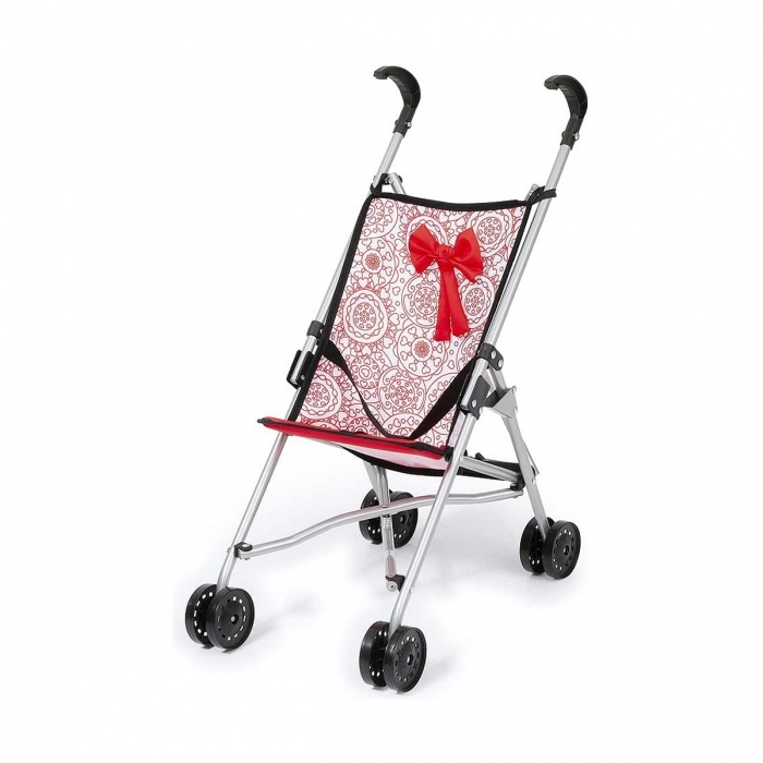 Carrito para Muñecas Reig Rojo Paraguas Blanco Princesa