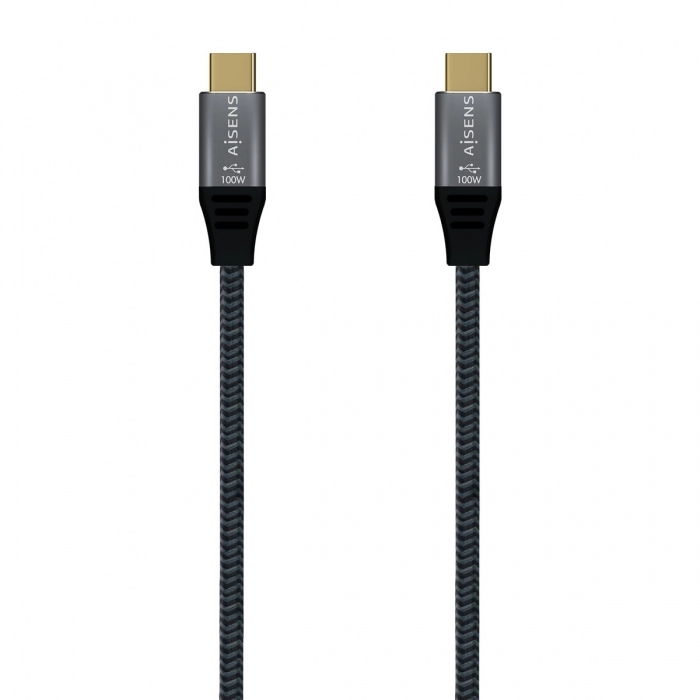 Cable USB-C a USB-C Aisens A107-0634 2 m Gris