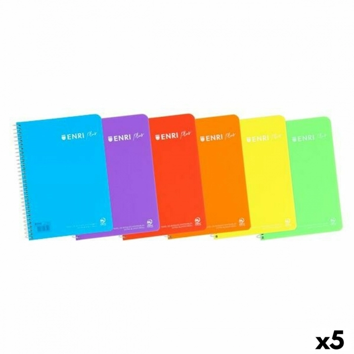 Cuaderno ENRI 80 Hojas 90 g/m² (5 Unidades)