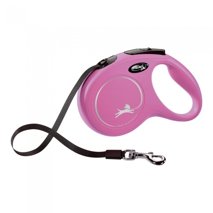 Correa para Perro Flexi NEW CLASSIC 5m Rosa Talla M