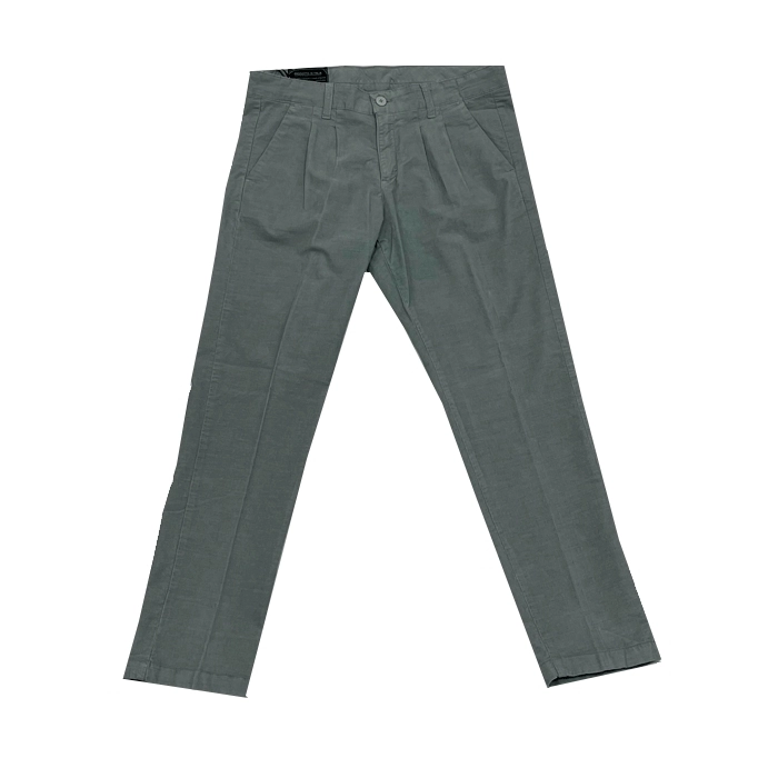 Pantalon Efecto Pana Gris 