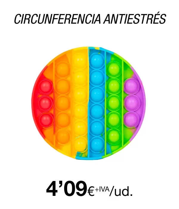 Juguete Sensorial AntiEstrés de Burbujas, circunferencia multicolor
