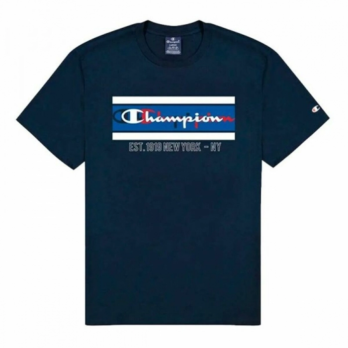Camiseta de Manga Corta Hombre Champion New York Azul oscuro Camiseta de Manga Corta Hombre Champion New York Azul oscuro