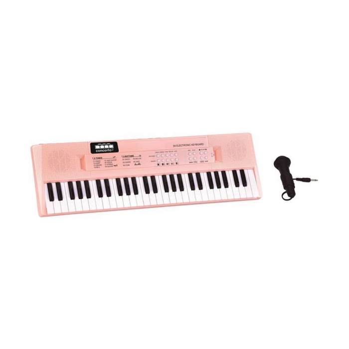 Piano Educativo Aprendizaje Reig Micrófono Rosa