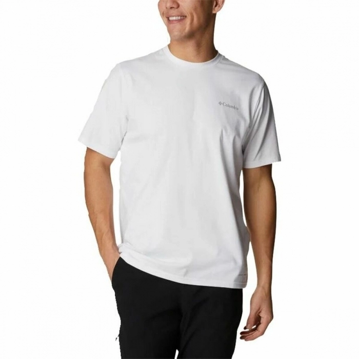 Camiseta de Manga Corta Hombre Columbia Sun Trek Blanco