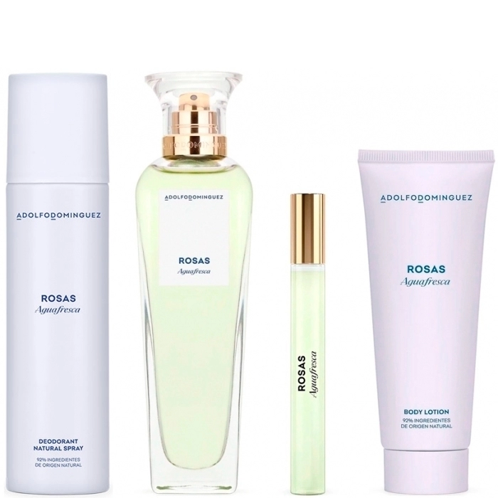 Set Agua Fresca de Rosas 120ml + 10ml + Body Lotion 75ml + Desodorante 1