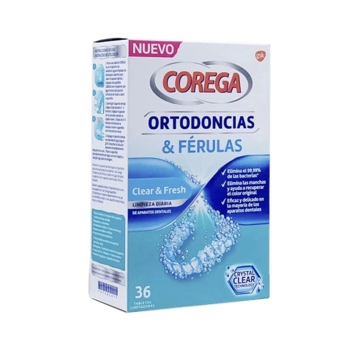 Corega ortodoncias & ferulas 36 tabletas limpiadoras Corega ortodoncias & ferulas 36 tabletas limpiadoras