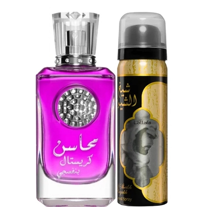 Mahasin Crystal Violet 100ml + Najdia Deo Vapo 50ml Mahasin Crystal Violet 100ml + Najdia Deo Vapo 50ml