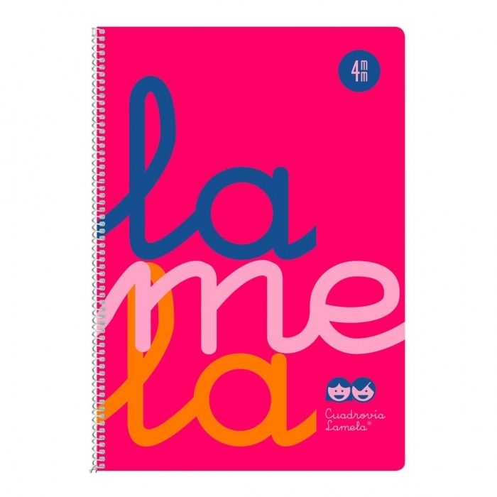 Cuaderno Lamela Rosa A4 Cuadrícula 4 mm 5 Unidades