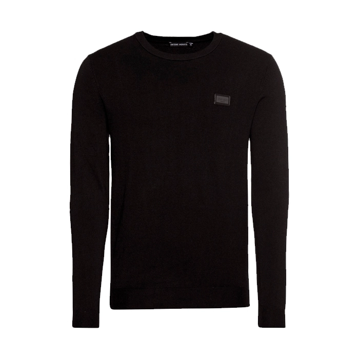Jersey de Punto Negro con Logo Jersey de Punto Negro con Logo