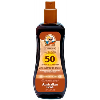 Spray Gel Sunscreen With Instant Bronzer SPF50