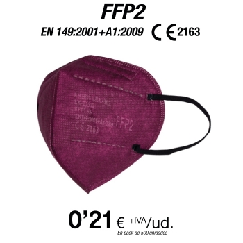 Mascarillas FFP2 Granate, con certificación europea