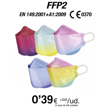 FFP2 Surtido Colores Nuevo Diseño con certificación europea FFP2 Surtido Colores Nuevo Diseño con certificación europea