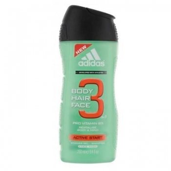 Adidas 3 in 1 Active Start Shower Gel y Shampoo