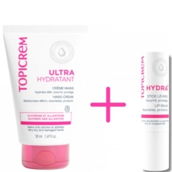 Set Ultra Hydratant Mains 50ml + Hydra+ stick Lèvres 4g