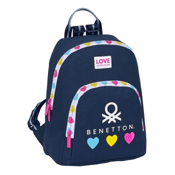 Mochila Casual Benetton Love Azul marino 13 L