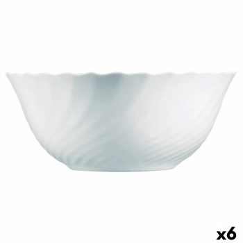 Ensaladera Luminarc Trianon Blanco Vidrio (24 cm) (6 Unidades)