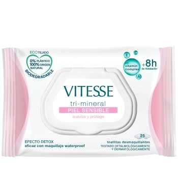 Toallitas Desmaquillantes Tri-Mineral Piel Sensible