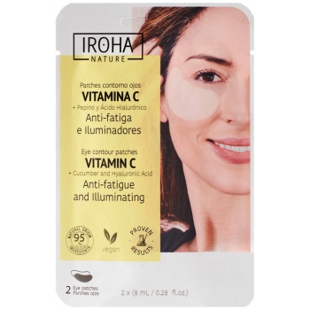 Parches Contorno de Ojos Vitamina C + Pepino y Ácido Hialurónico