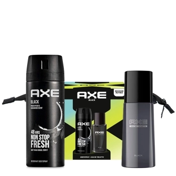 Set Axe Black Deodorant Spray 150ml + Black 100ml + Neceser